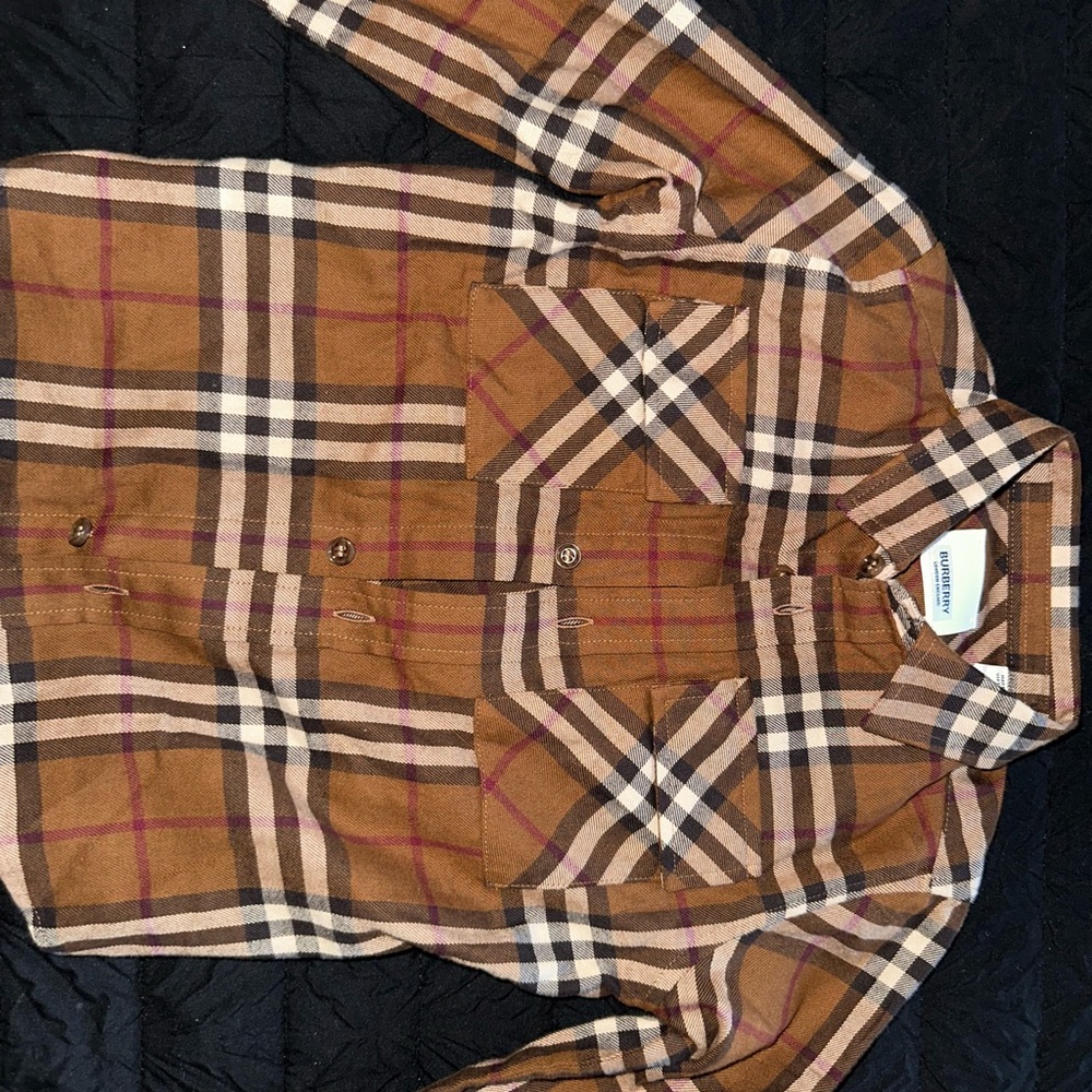 Burberry "Owen" check cotton shirt for boys